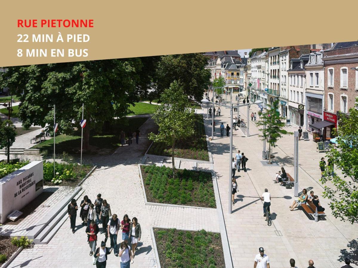 4 Chambres - Grande Maison - Parking - Jardin Amiens Kültér fotó