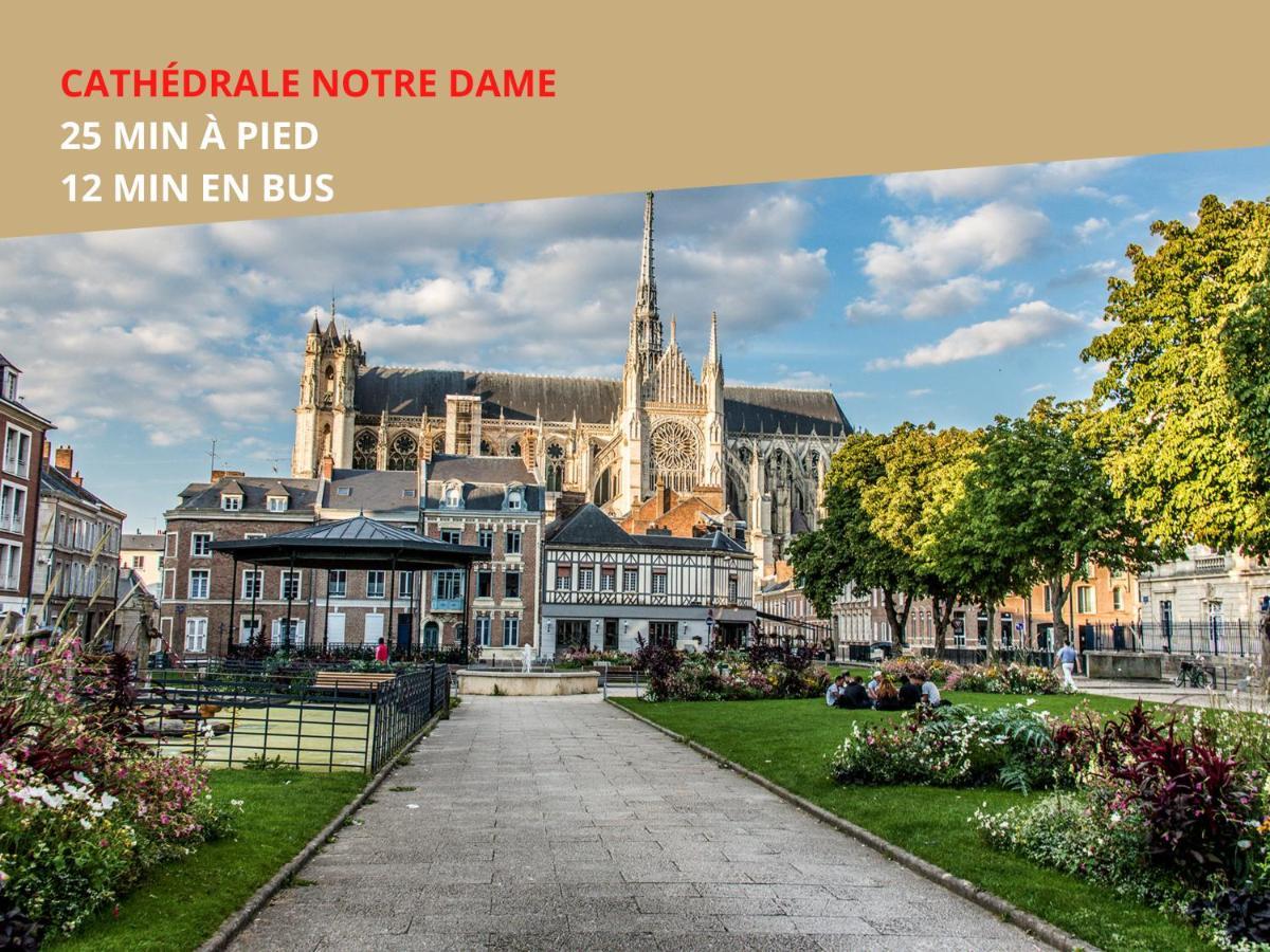4 Chambres - Grande Maison - Parking - Jardin Amiens Kültér fotó
