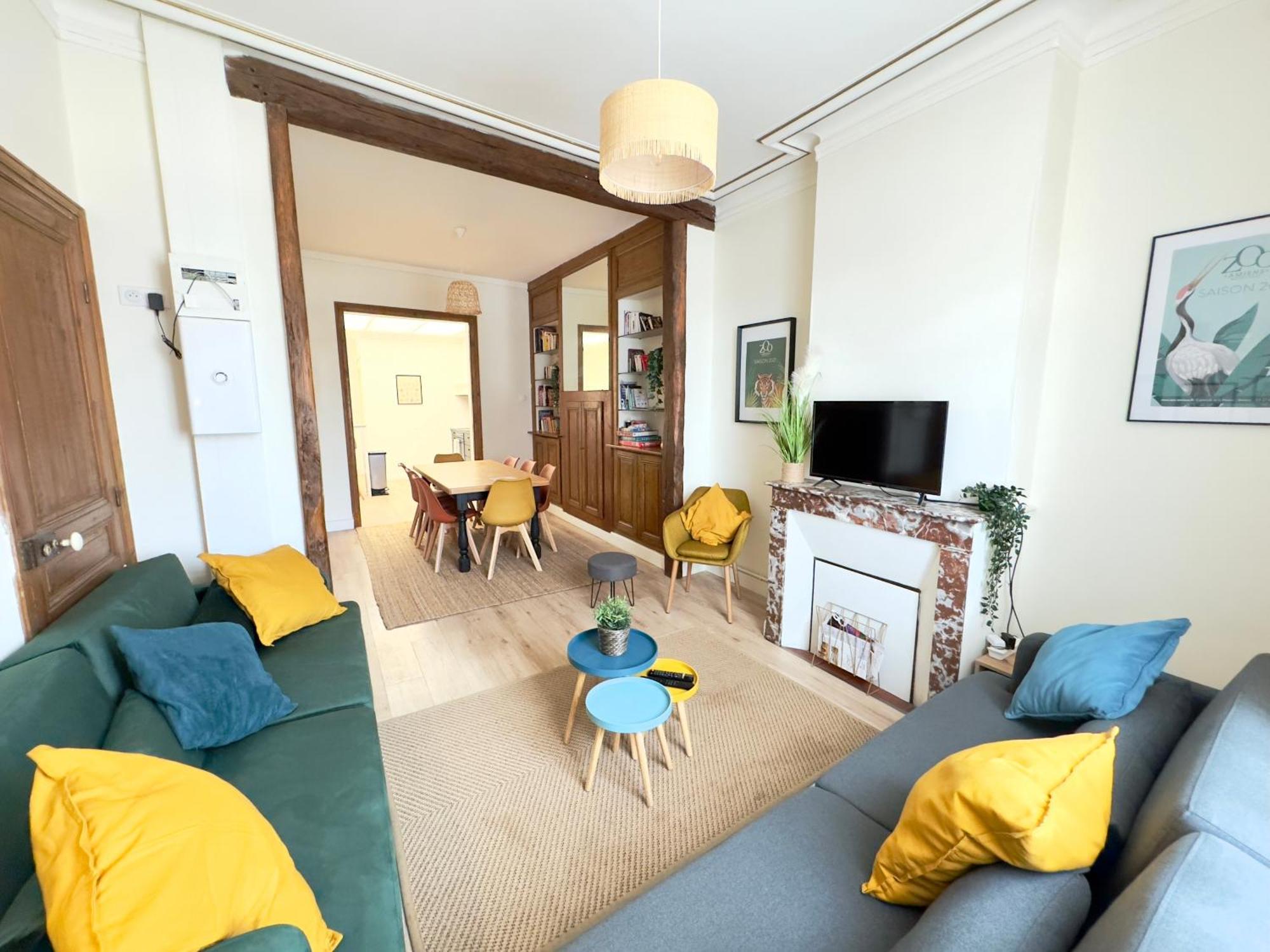 4 Chambres - Grande Maison - Parking - Jardin Amiens Kültér fotó
