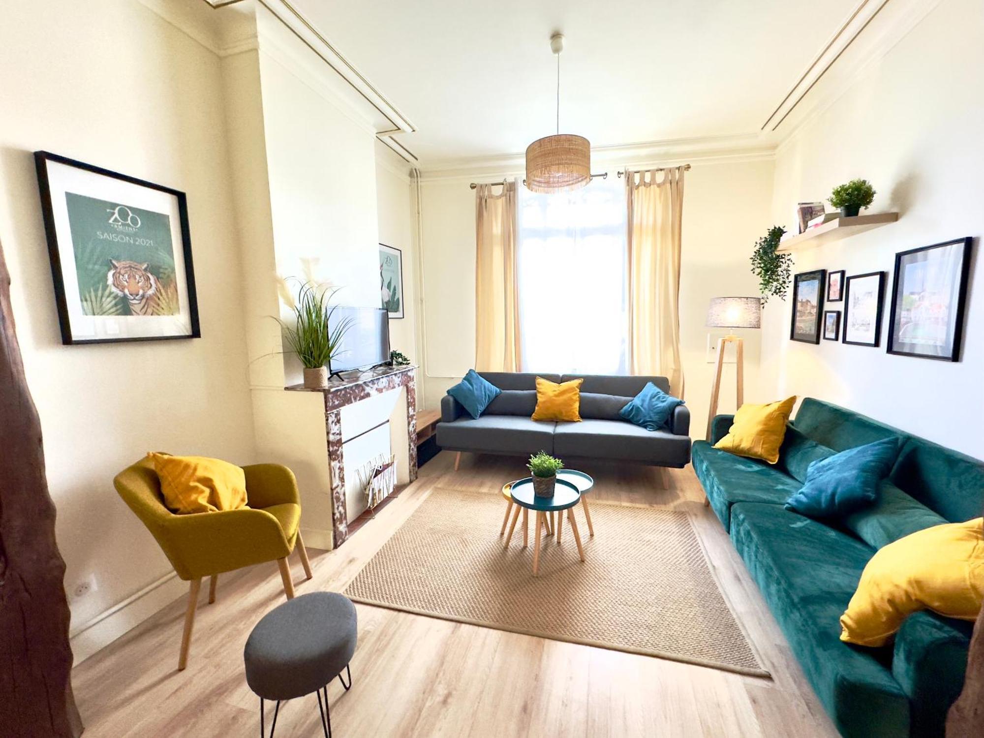 4 Chambres - Grande Maison - Parking - Jardin Amiens Kültér fotó